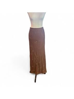 Rita Ora beaded mesh maxi skirt Size L